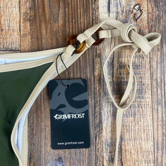 Grimfrost Women's Small Green String Bikini Bottoms - Picture 3 of 13